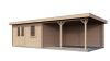 Lugarde Select Blokhut met overkapping Didam 400x400cm + 400cm - Onbehandeld