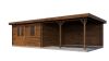 Lugarde Select Blokhut met overkapping Didam 400x400cm + 400cm - Keteldruk Bruin