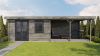 Lugarde Select Blokhut met overkapping Didam 400x400cm + 400cm - Keteldruk Grijs