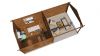 Lugarde Select Blokhut met overkapping Rozendaal 400x400cm + 400cm - Keteldruk Bruin