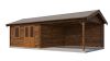 Lugarde Select Blokhut met overkapping Rozendaal 400x400cm + 400cm - Keteldruk Bruin