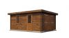 Lugarde Select Blokhut Lochem met garagedeur 400x500cm - Keteldruk Bruin