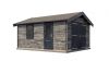 Lugarde Select Blokhut Kesteren met garagedeur 400x500cm - Keteldruk Grijs