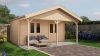 Lugarde Select Blokhut met overkapping Heerde 500x300cm + 200cm - Onbehandeld