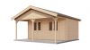 Lugarde Select Blokhut met overkapping Heerde 500x300cm + 200cm - Onbehandeld
