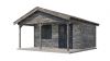 Lugarde Select Blokhut met overkapping Heerde 500x300cm + 200cm - Keteldruk Grijs