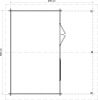 Lugarde Select Blokhut met overkapping Heerde 500x300cm + 200cm - Keteldruk Grijs