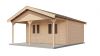 Lugarde Select Blokhut met overkapping Bennekom 500x400cm + 200cm - Onbehandeld