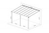 DHZ-veranda Smartline 424x250 cm - Antraciet structuur