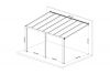 DHZ-veranda Smartline 424x300 cm - Antraciet structuur