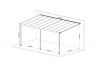 DHZ-veranda Smartline 544x250 cm - Antraciet structuur