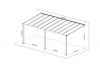 Veranda Smartline 604x250 cm - Antraciet structuur - Bouwpakket
