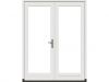 Stapeldorpeldeur - dubbel - 2x deur 83,4x216,9 + kozijn 178x226,3 cm - wit (incl. DTS en deurbeslag)