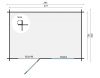 Tuindeco Sten Blokhut 295x200 cm 28 mm vuren blank
