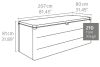 Afmetingen met plattegrond Stylebox kussenbox 210