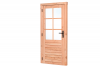 Red Class Wood enkele glas deur, 8-ruits 100x205 cm buitenmaat - links scharnierend