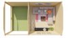 Tuindeco Torkel Blokhut 420x420 cm + luifel 280 cm 44 mm vuren red class wood geïmpregneerd