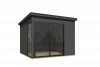 Outdoor Life Julia Tuinhuis 295x295 cm 28 mm vuren Carbon Grey gecoat