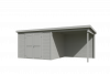 Tuinhuis Kjeld 550x250 cm - Platinum Grey gecoat