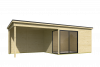 Outdoor Life Olivia Tuinhuis 385x295 cm met overkapping 360 cm 28 mm vuren blank