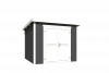 Outdoor Life Mila Tuinhuis 200x200 cm 28 mm vuren Carbon Grey-Wit gecoat