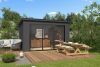 Outdoor Life Pernilla Tuinhuis 385x295 cm 28 mm vuren Carbon Grey gecoat