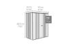 Biohort metalen tuinkast 150 155x83x182,5 cm kwartsgrijs