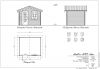 Blokhut/Tuinhuis Tuut 300x250 cm - Plattegrond