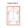 Aluminium Zadeldak Carport 600x400 cm Type A