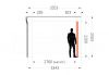 Trendhout Buitenverblijf Verona 510x335 cm - Plat dak model rechts
