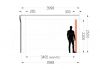 Trendhout Buitenverblijf Verona 520x400 cm - Plat dak model rechts