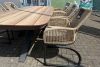 Tuinset Vivant - tafel en 6 swingstoelen