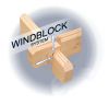 Blokhut W 440x440 + luifel 300 cm windblock