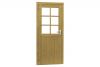 Woodvision Glasdeur 6-ruits 90x201 cm - Groen geïmpregneerd linksdraaiend