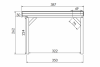 Buitenverblijf SUBLIME Plat dak - 500x350 cm