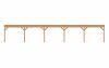 Aanbouw veranda Sublime plat dak - 1500 x 300 cm