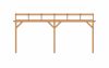 Aanbouw veranda Oblique schuin dak - 600 x 350 cm - Polycarbonaat
