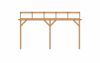 Aanbouw veranda Oblique schuin dak - 500 x 400 cm - Polycarbonaat