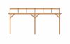 Aanbouw veranda Oblique schuin dak - 600 x 400 cm - Polycarbonaat