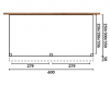 Aanbouw veranda Oblique schuin dak - 600 x 300 cm - Dakbeplanking