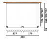 Aanbouw veranda Oblique schuin dak - 400 x 350 cm - Dakbeplanking