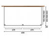 Aanbouw veranda Oblique schuin dak - 600 x 350 cm - Dakbeplanking