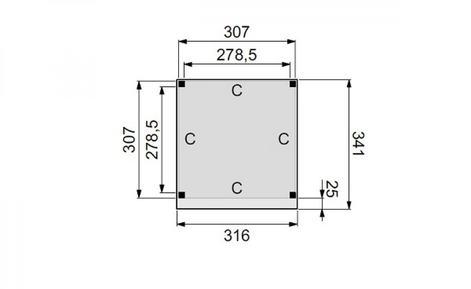 Plattegrond Buitenverblijf Premium L 