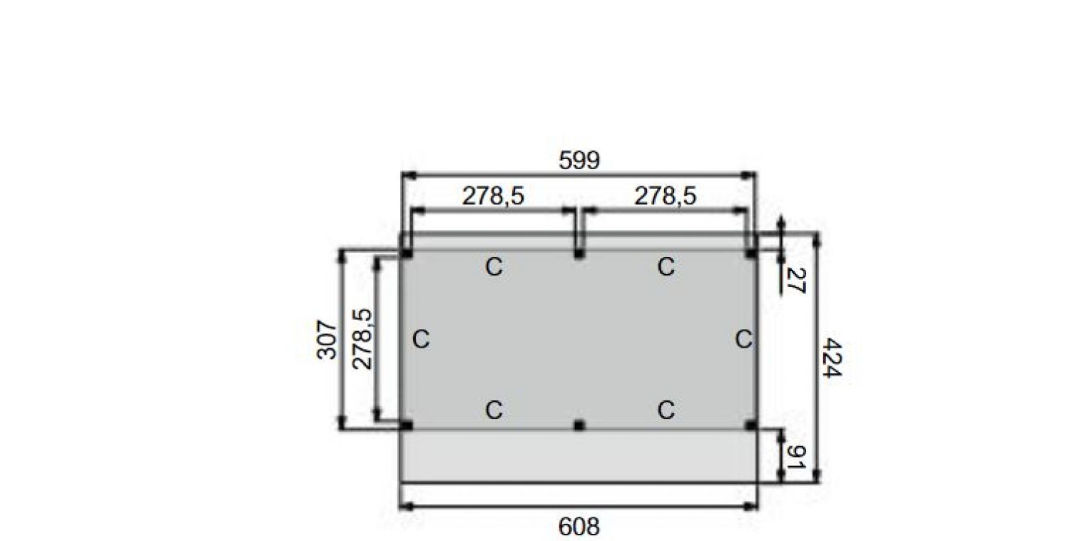 Plattegrond Kapschuur Premium 600x310 cm