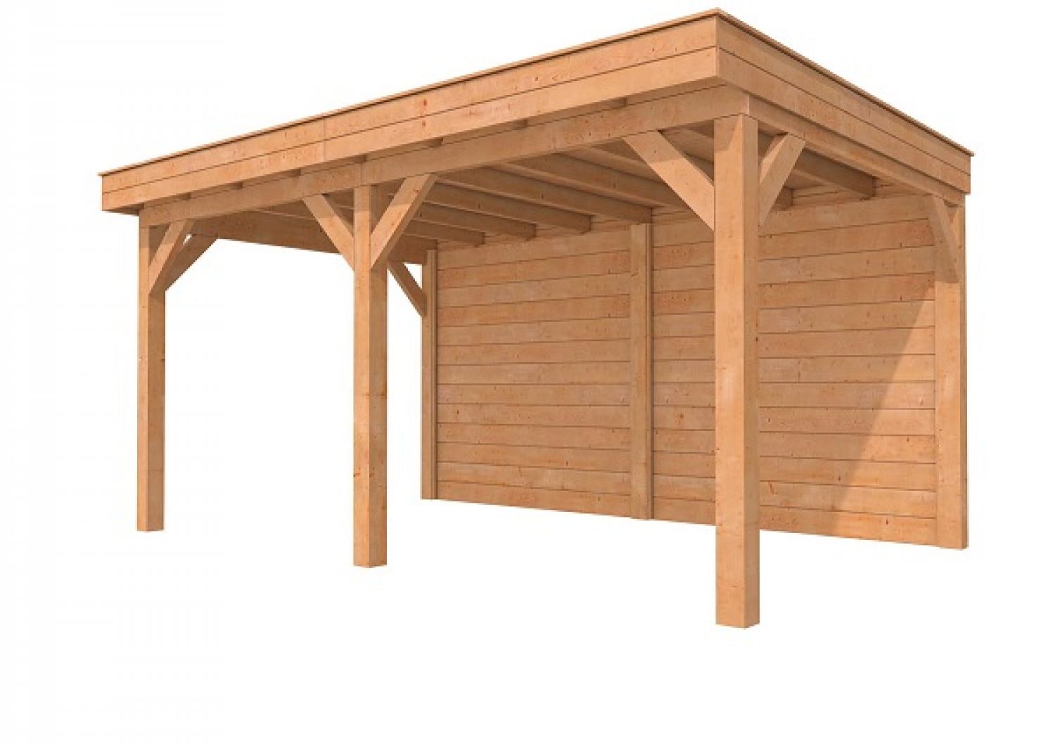 Buitenverblijf plat dak premium XXL 500x400 cm met achterwanden