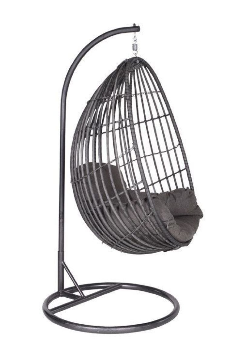Panama hangstoel eivormig carbon black earl grey lightgrey Van Kooten