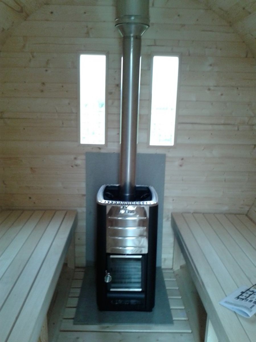 Barrelsauna Ø195x250 cm  - Vurenhout binnen