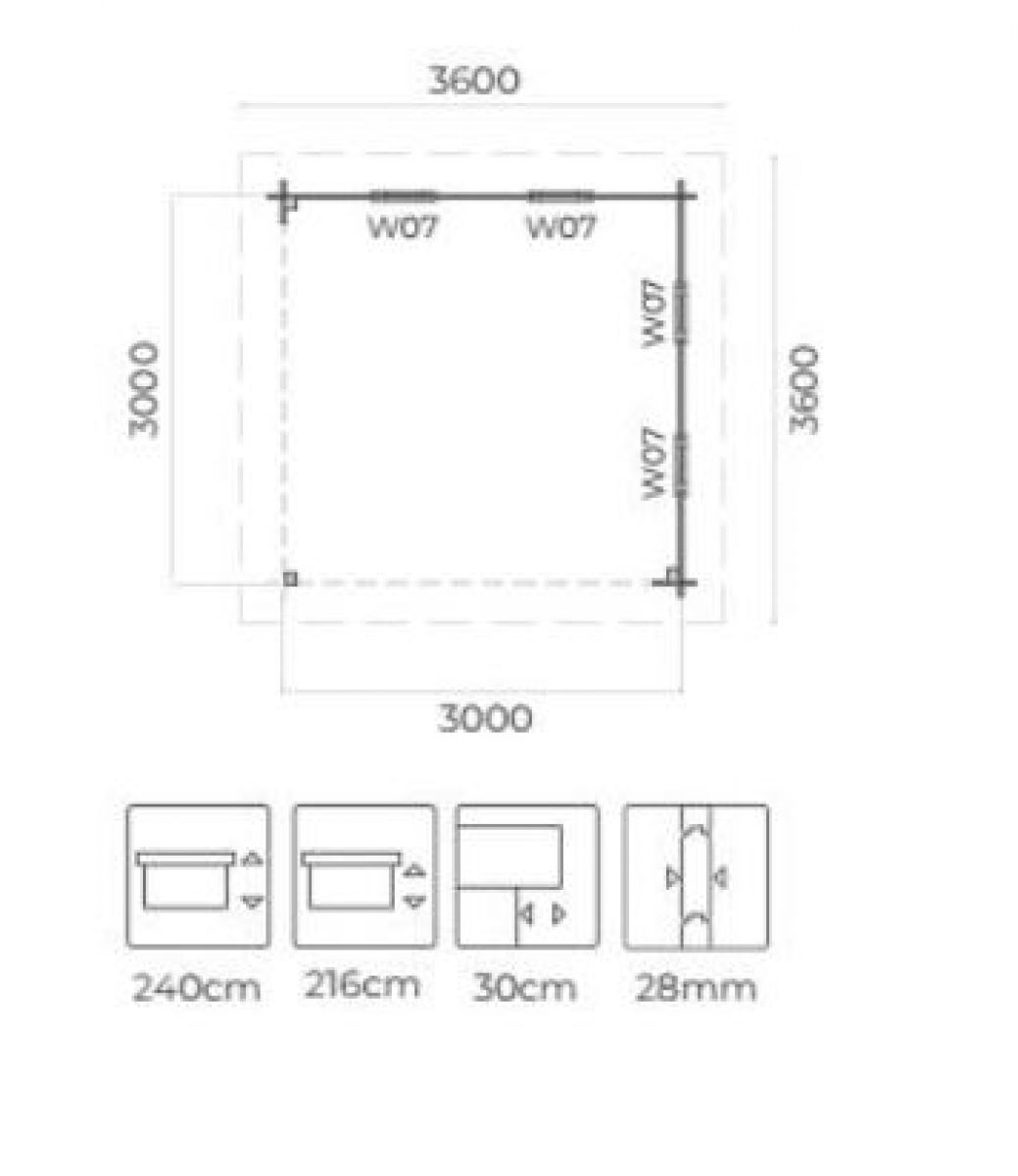 Blokhut Ingen - Plattegrond