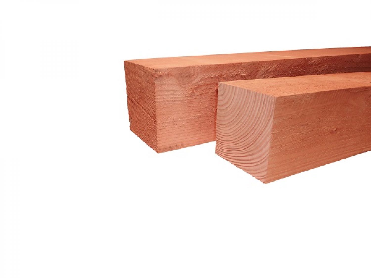 Fijnbezaagde Douglas paal 12x12x300 cm - groen geïmpregneerd