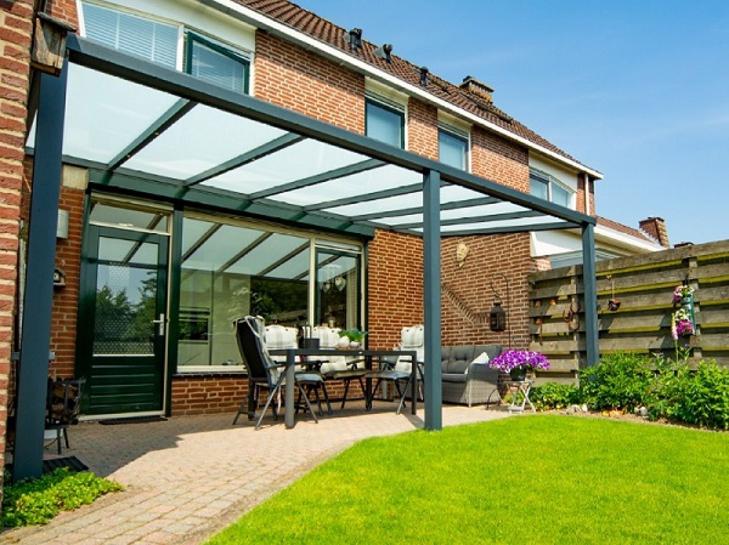 Actie glas Veranda Special 400x330 cm Nu op 2 staanders!